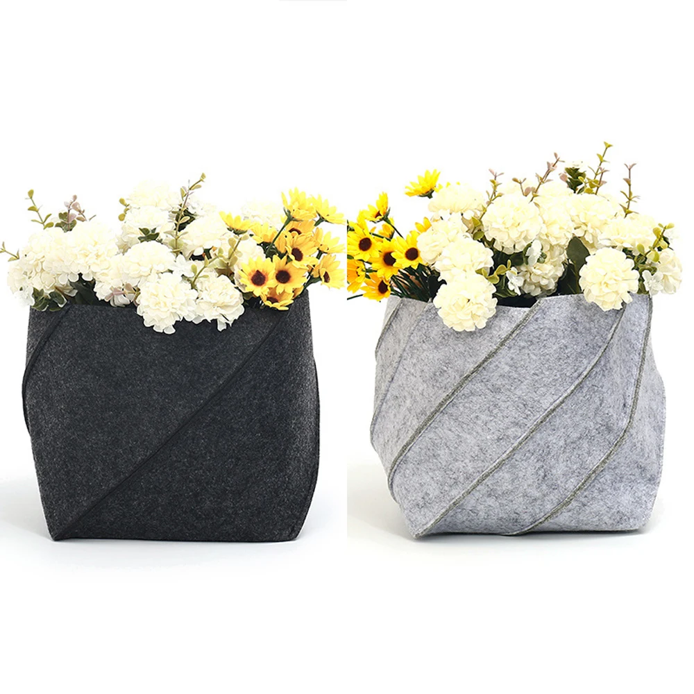 Креативная войлочная тканевая корзина для хранения сушеных цветов растений