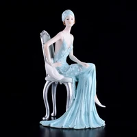 european resin statue accessories girl beauty character home livingroom table figurines crafts decoration wedding birthday gifts