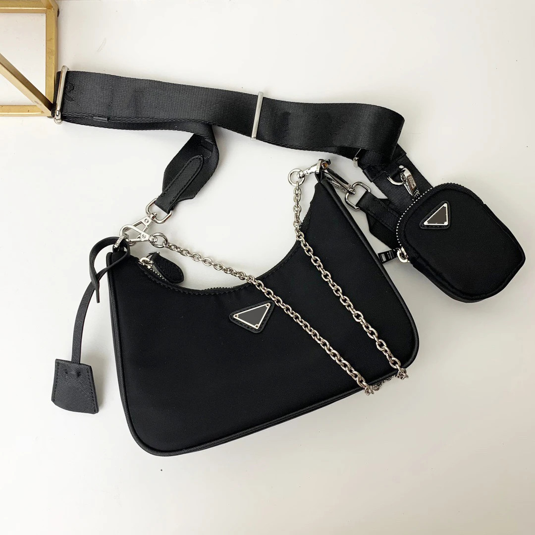 

Top Quality Luxury Brand Designer Fashion Canvas Black Shoulder Handbag Messenger Bag Tote Shopper With Zipper Free Shipping