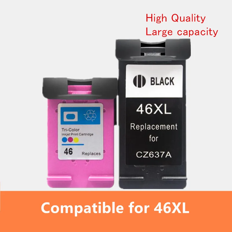 

46XL Ink Cartridge compatible For hp46 for HP 46 DeskJet 2520hc 2020hc 2025hc 2029 2529 4729 Printer