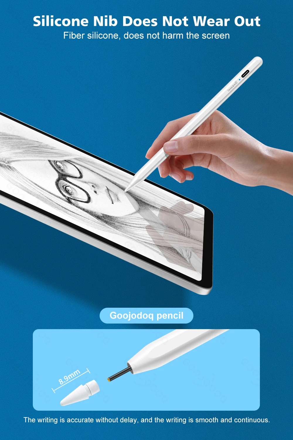 Стилус GOOJODOQ для Apple Pencil 1 2 iPad планшетов Android IOS Xiaomi Huawei Samsung | Компьютеры и офис