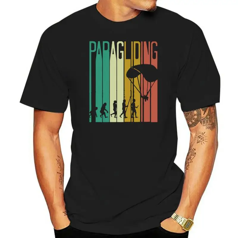 

Men tshirt Paragliding Evolution Vintage Retro 70s Unisex T Shirt women T-Shirt tees top