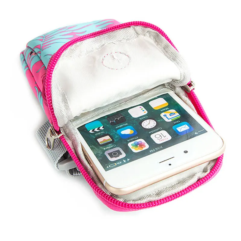 

Women Sports Arm Bag Fashion Printed Pink Arm Bag Antifouling Soft Waterproof Breathable Outdoor Arm Bag Mobile Phone Bag HOT