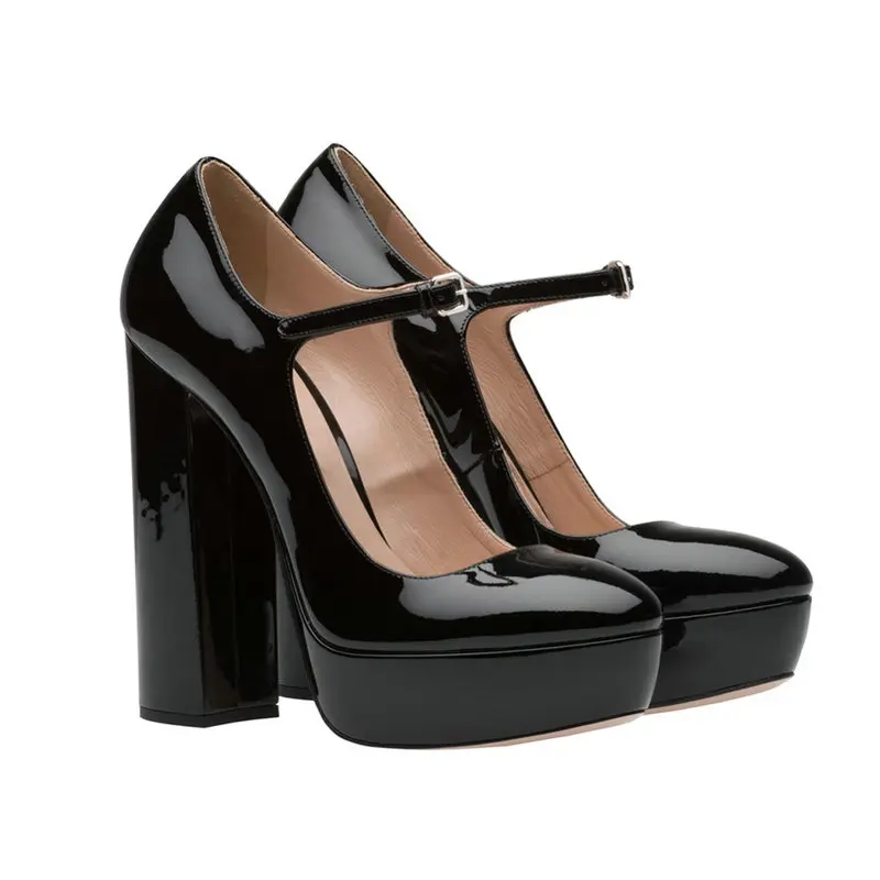 

Ladies Super High Heels Mary Janes Thick Platform Pumps Buckle Strap Sweet Sexy Women Pumps Party Shoes Woman Wedding