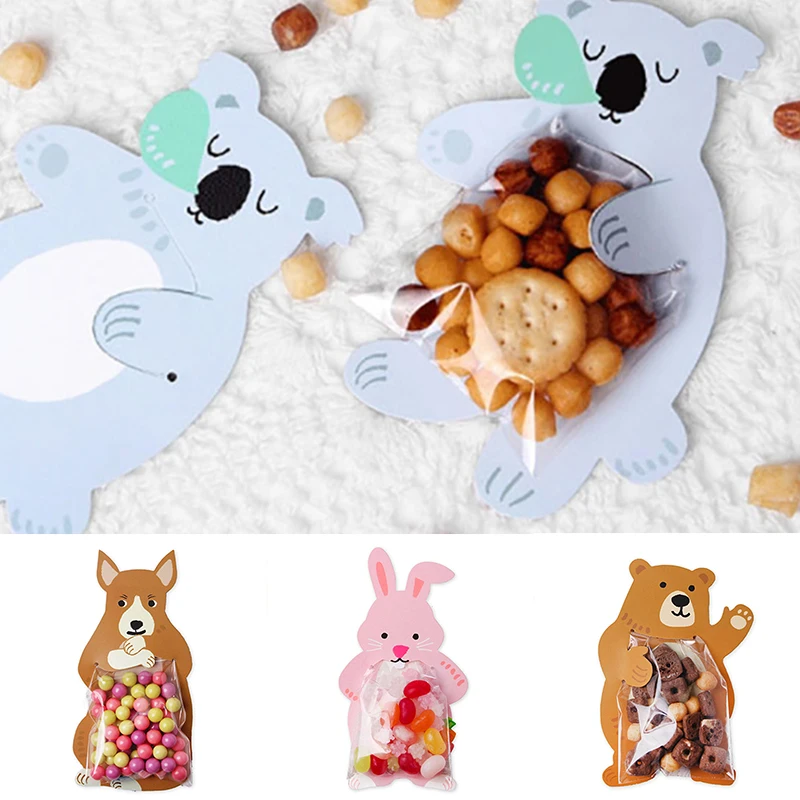 10 шт./лот сумки для конфет пасхальные милые пакеты печенья подарочные