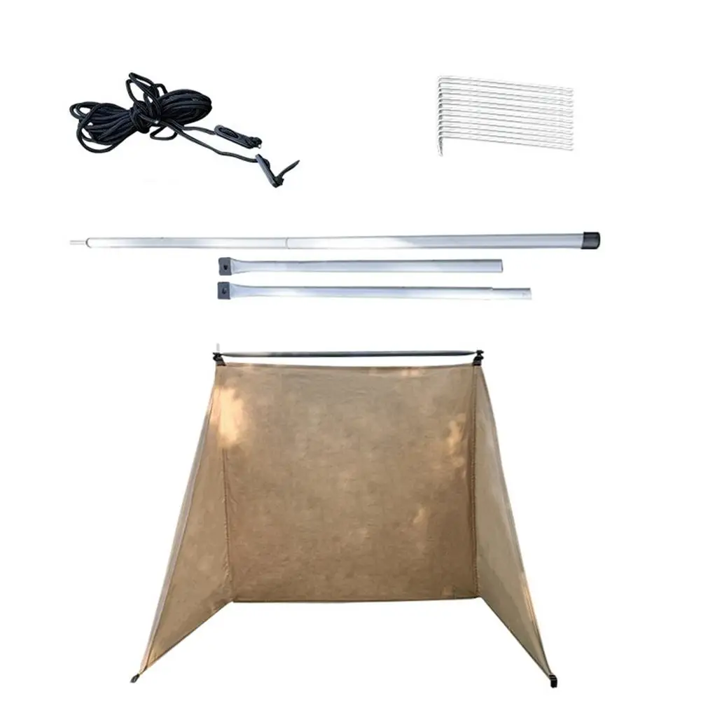 

Camping Windscreen Portable Picnic Beach Campfire Wind Screen Cotton Canvas Tent Canopy Windscreen Beach Windshield Shelter