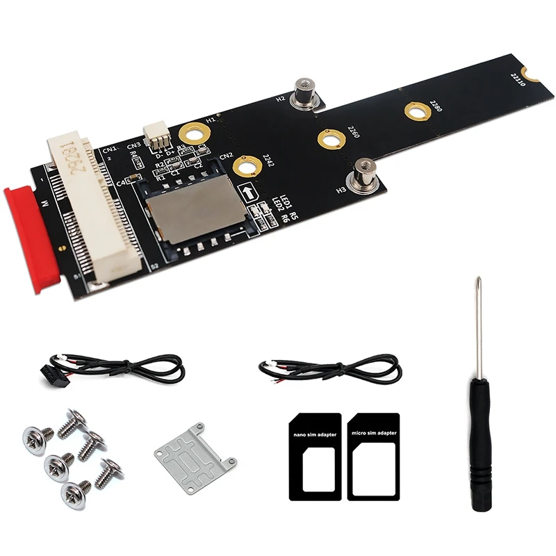Mini PCI E к NGFF M.2 ключ M Адаптер карта с слотом для sim карты конвертер адаптер WiFi/WWAN/LTE