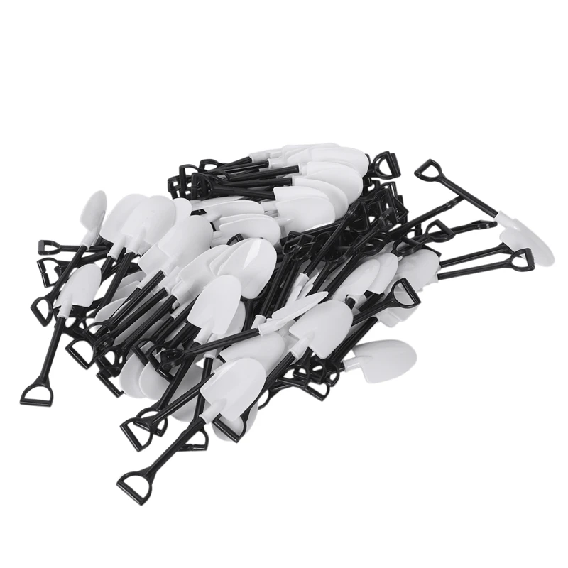 100 шт пластиковые одноразовые мини лопата ложка в горшке Торт Мороженое Вечерние