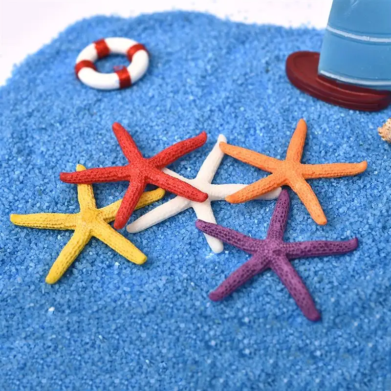 6 шт./компл. красочная Морская звезда Звезда Океан животное песчаный пляж Модель