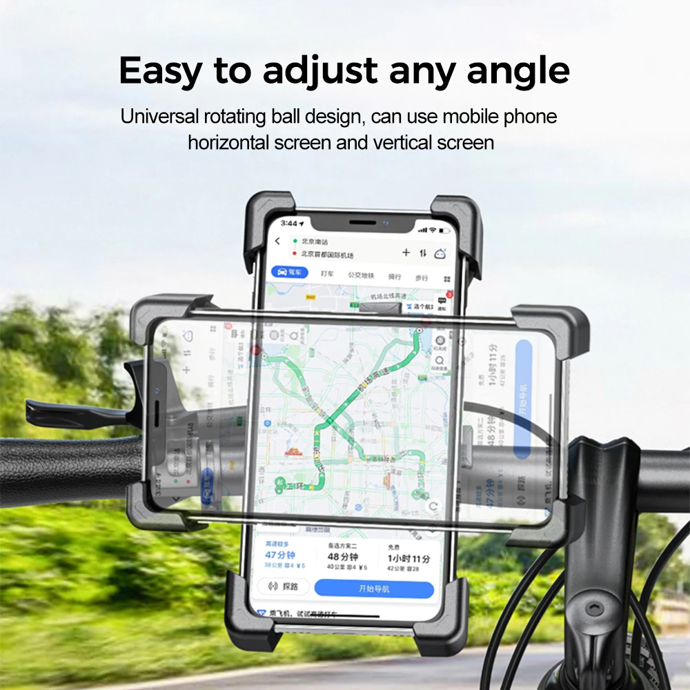 

Bicycle Phone Holder For iPhone 12 Pro Max Motorcycle Mobile phone Holder Bike Handlebar Clip Stand GPS Mount Bracket For Xiaomi