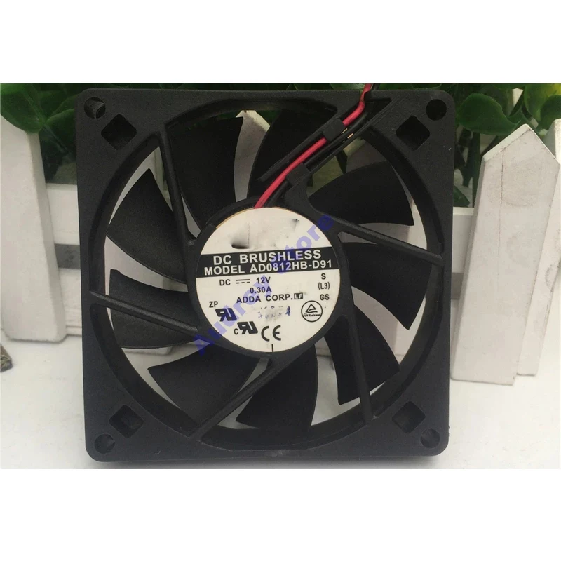 

AD0812HB-D91 8015 DC12V 0.3A 3,6 W 2-проводной Вентилятор охлаждения 4000 об/мин 40CFM воздуходувка