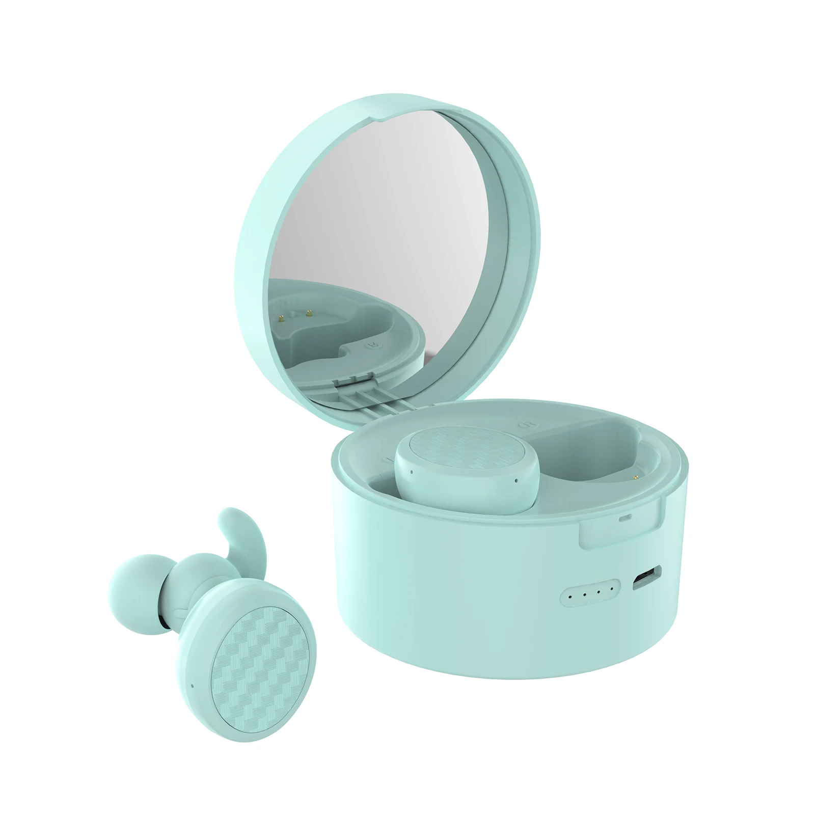 

TWS Earphone Wireless In-Ear Earbuds with Makeup Mirror Charging Case