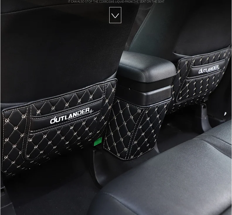 Автомобильные аксессуары подходят для MITSUBISHI outlander 2013-2019 PU сиденья анти-kick Pad 3 шт