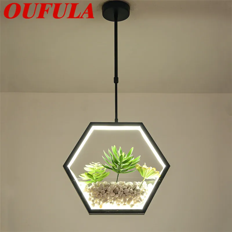 Современные подвесные светильники OUFULA Подвесная лампа украшенная современным
