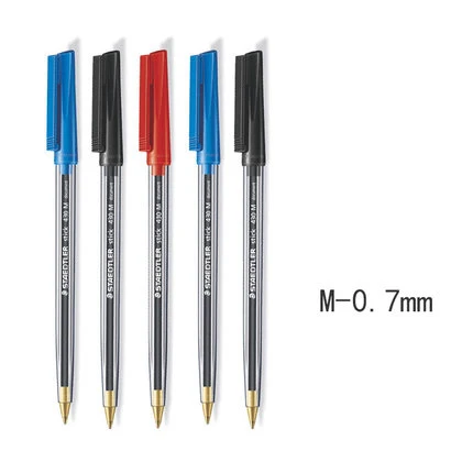 Mixed 0.7mm 5 шт., шариковая ручка STAEDTLER 430 F/M, Классическая шариковая ручка с пчелами, студенческие ручки, Офисная живопись, красная, синяя, черная шариковая ручка, ручка для письма - Цвет: Mixed 0.7mm