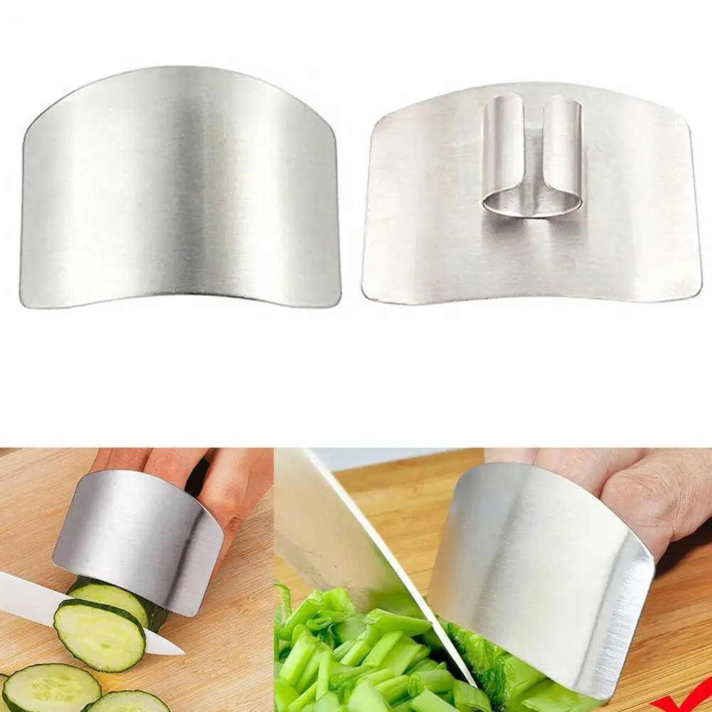 

Kitchen Gadgets Steel Multi-purpose Anti-cutting Kitchen Adjustable Handguard Finger Guards Gadget E1U2