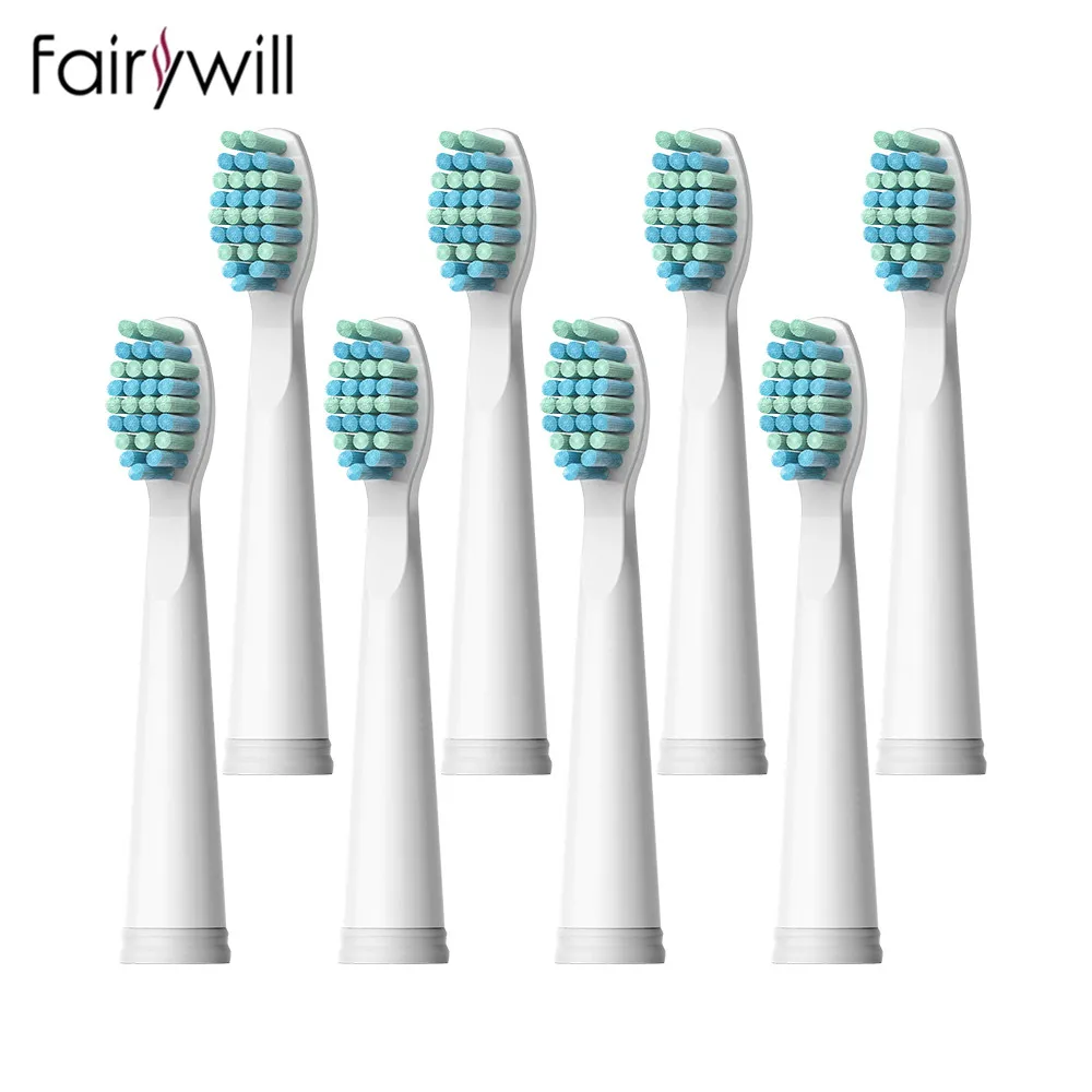 

Fairywill 8pcs Electric Toothbrush Heads Replacement Automatic Tooth Sets for FW-507 FW-508 FW-917 FW-959 FW-551 Toothbrushes