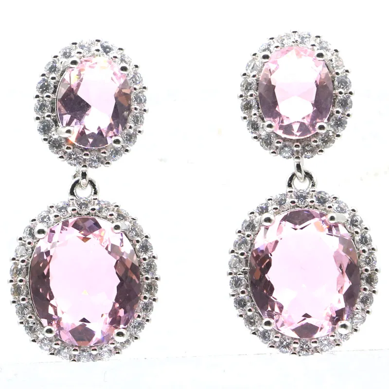 Женские серебряные серьги SheCrown с кубическим цирконием 35x16 мм|925 silver earrings|silver czwomen