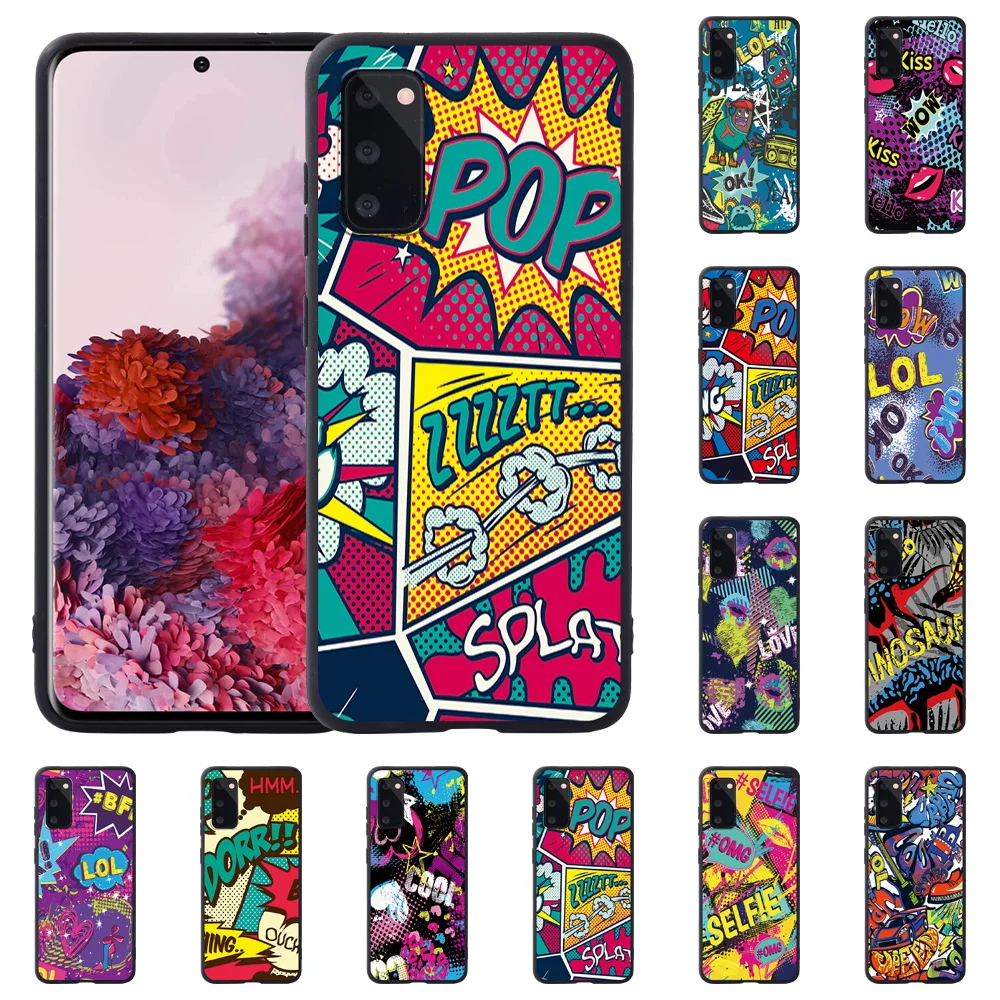 

Soft TPU Silicone Phone Case for Samsung S8 S9 S10 / S10 Plus Back Cover Samsung S20/S20 Plus Graffiti Art Pattern Back Cover