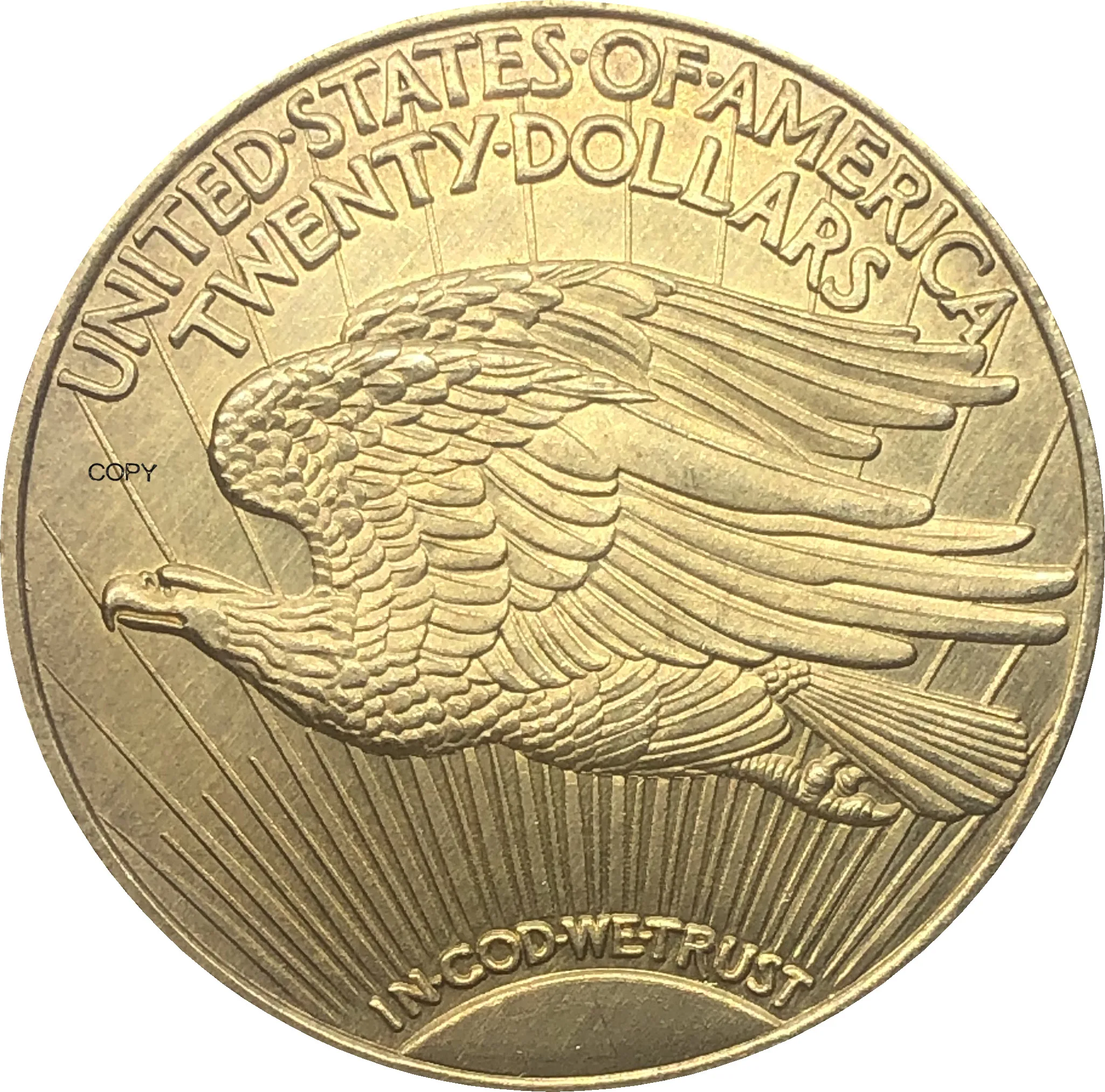 Соединенные Штаты Америки 1914 D S 20 долларов Saint-Gaudens - Double Eagle с девизом латунная