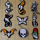 Pulaqi, полосатый патч для рок-группы, патчи для утюга, нашивки для одежды, вышитые нашивки для одежды, наклейка для одежды