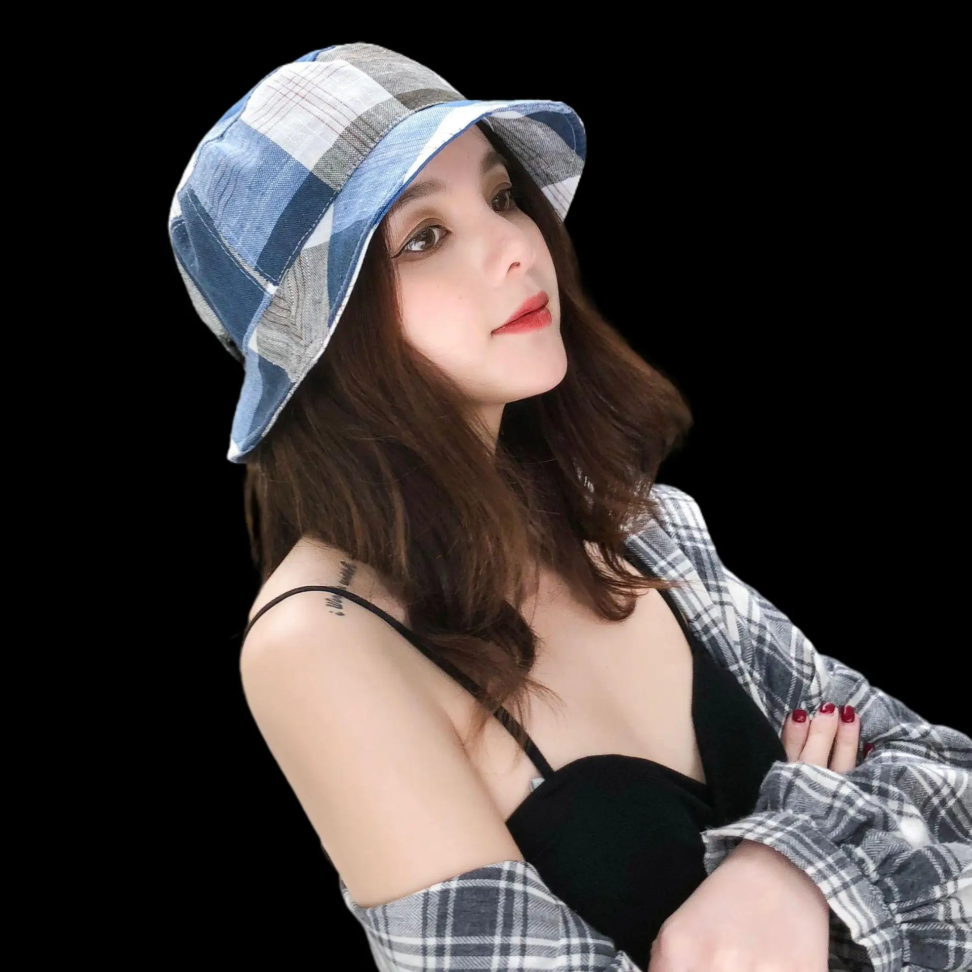 New fisherman hat fashion summer ladies sun hat tide letter printing wild basin hat hip hop bucket hat General