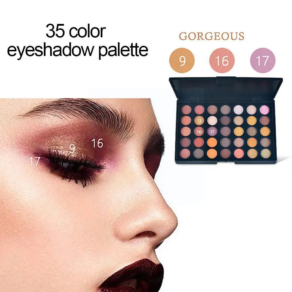 

Матовые тени для век 35 цветов, водостойкая стойкая палитра, Шиммер для глаз, красивые тени для век, модные женские тени с блестками U R6c4