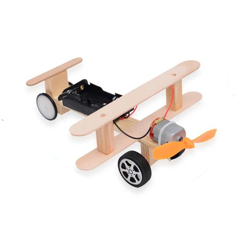 Happyxuan DIY ветер мощность Glide комплект модели самолета Дерево Дети физическая наука