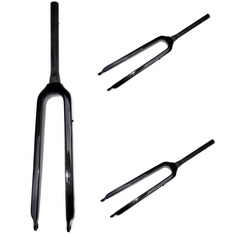 

Carbon Fiber Front Fork Mountain Bike Disc Brake Hard Fork Cone Tube Quick Release