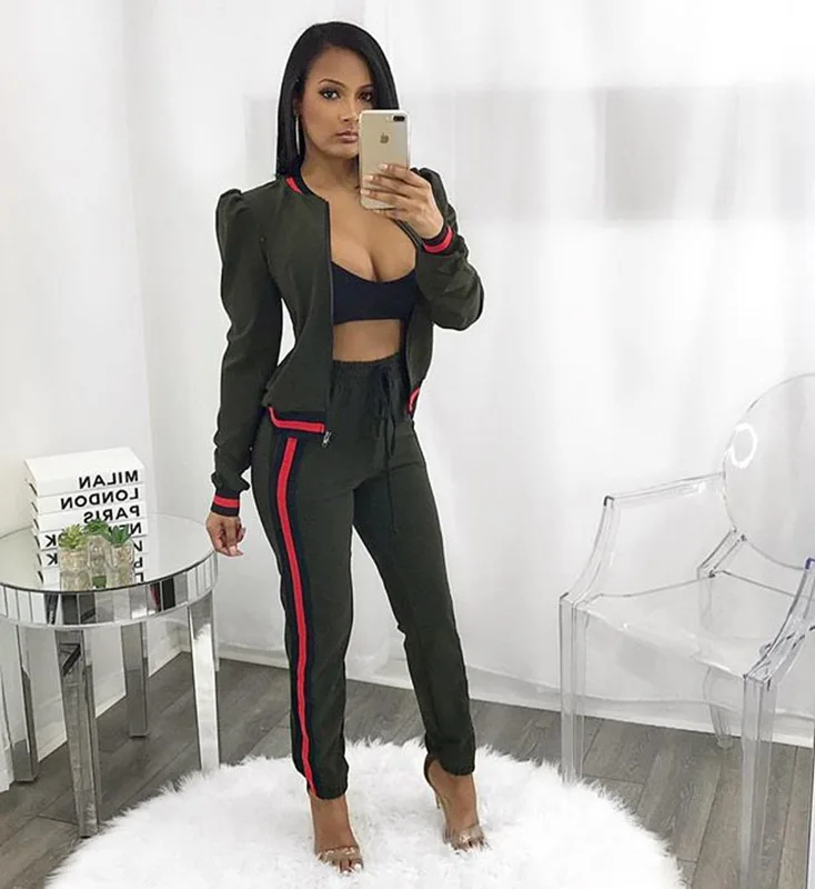 Женский спортивный костюм в полоску из 2 предметов одежда для бега размера плюс