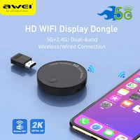 awei wireless wifi dongle hdmi compatible 5g usb micro charge port display adapter dongle for tv