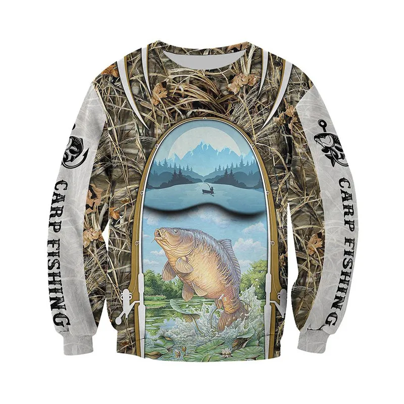

Carp fishing 3D full print art zipper shirt casual shirt fashion street hip hop Hoodie