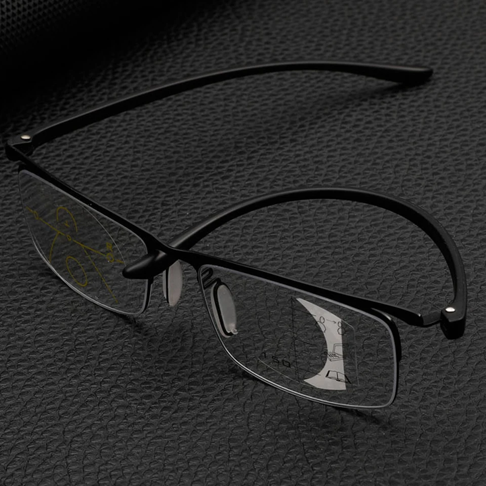 Мультифокальные очки для чтения унисекс с защитой от синего цвета половинчатая