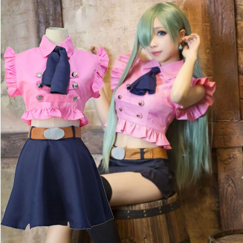 

Anime Cosplay Women The Seven Deadly Sins Anime Costumes elizabeth liones Halloween cosplay Uniform Suit Outfit Clothes