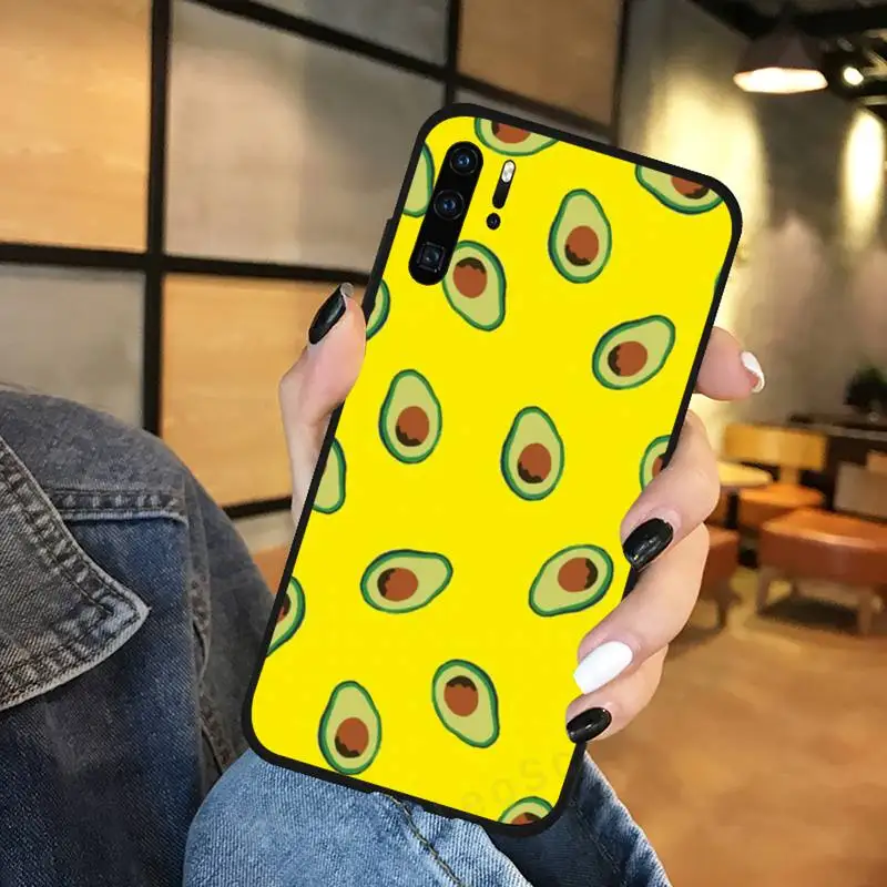 

Lovely cartoon fruit avocado Phone Case Funda For Huawei P9 P10 P20 P30 Lite 2016 2017 2019 plus pro P smart