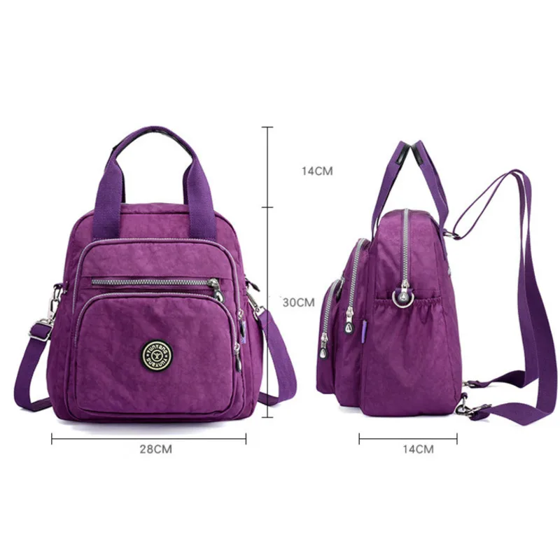 

Volasss Woman's Nylon Shoulder Bags Fashion Multi Function Backpack Large Capacity Women's Crossbody Bag Women All-match Handbag