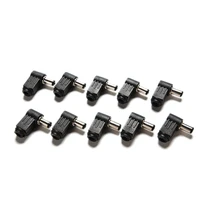 black 10pcs 90 degree right angle 2 1x5 5mm 2 1mm dc power cable male plug socket soldering cord tip adapter connector