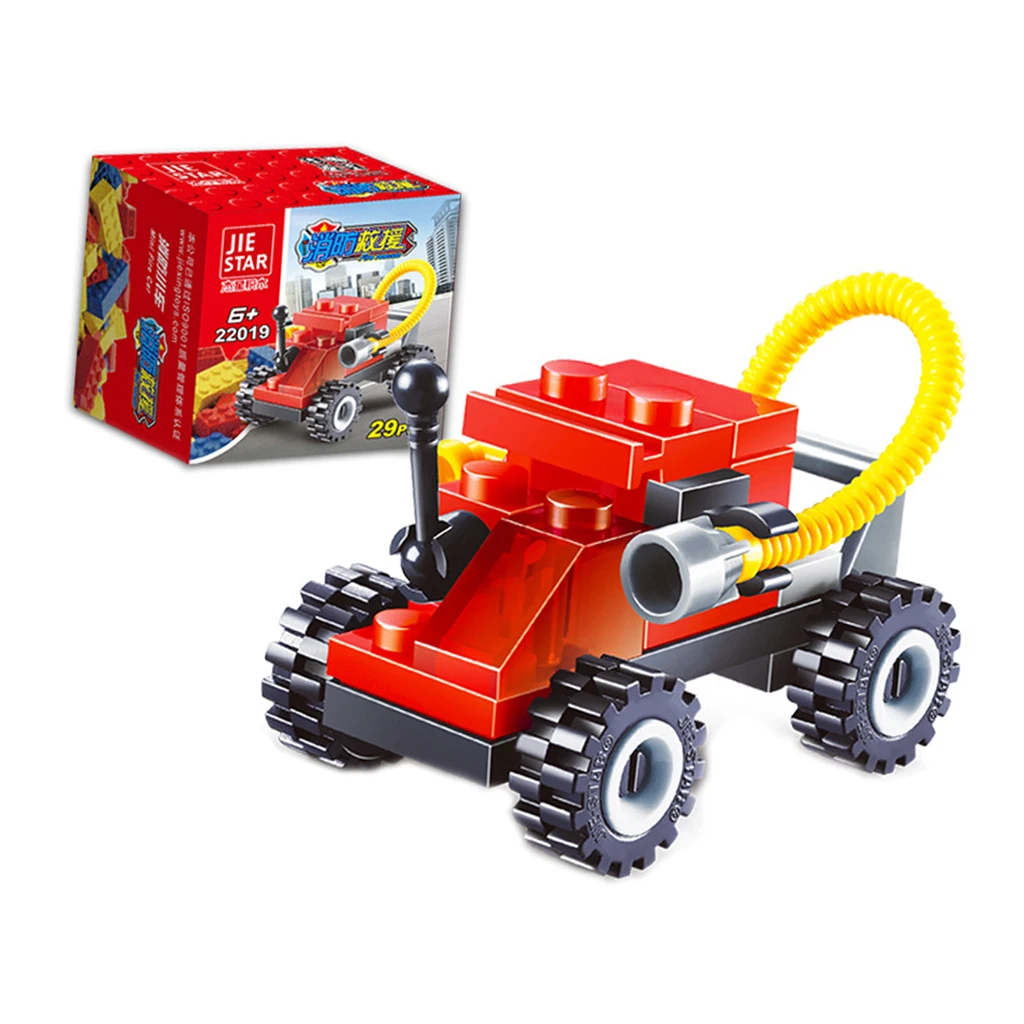 Пластиковые мини строительные блоки сделай сам автомобиль пожарная машина