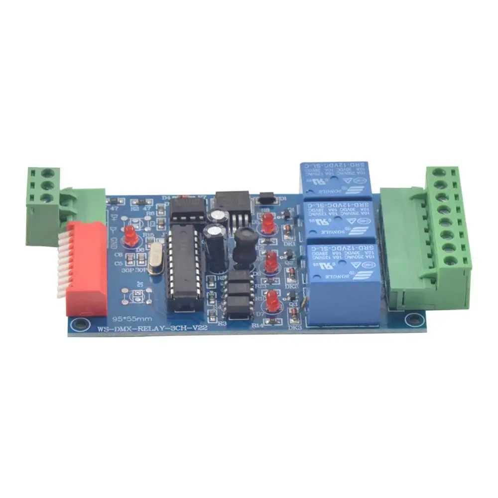 1 шт. 3-канальный релейный контроллер DMX 512 декодер RGB светодиодный ленточный