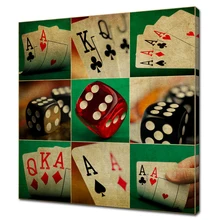 Покеры и кубики настенная живопись декор для комнаты холст