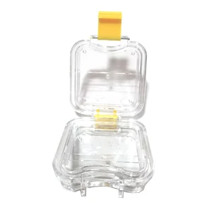 Маленькая прозрачная коробка для хранения коронок с Прозрачной гибкой пленкой внутри, 50 шт.