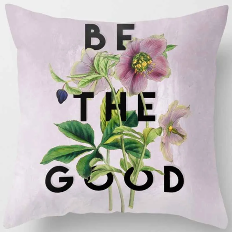 Лидер продаж Модный чехол для подушки с изображением красивых растений букв птиц