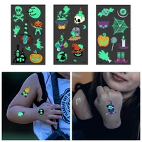 tattoo stickers luminous child kid temporary fake tattoos glow paste on face arm leg for children body art decoration sticker