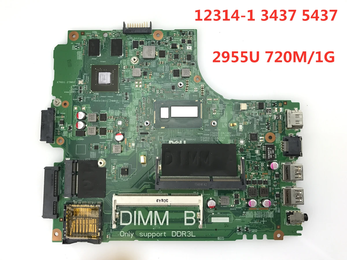 Материнская плата 12314 1 для ноутбука Dell Inspiron 3437 5437 материнская 2955U GT720M/1G CN 0YFVC4 DOE40 HSW