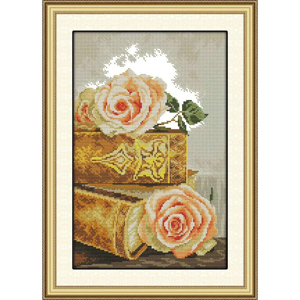 

Joy Sunday Библия и розы китайские наборы для вышивки крестом экологичный хлопок 14 11CT DIY подарок свадебное украшение для дома