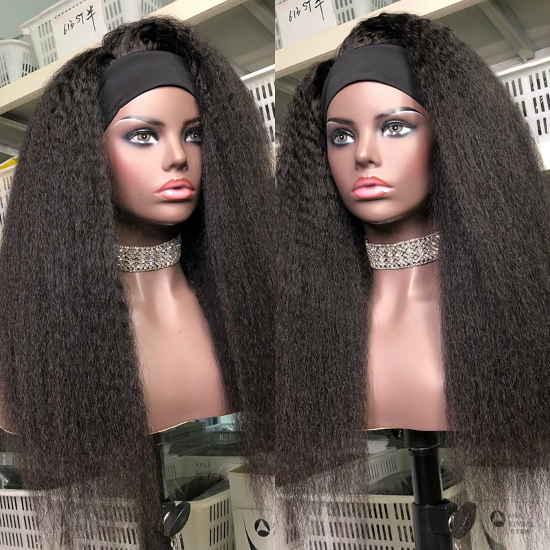 

250% плотность кудрявые прямые парики из натуральных волос на кружевной бесклеевой парик с головной повязкой бразильский Remy человеческих во...