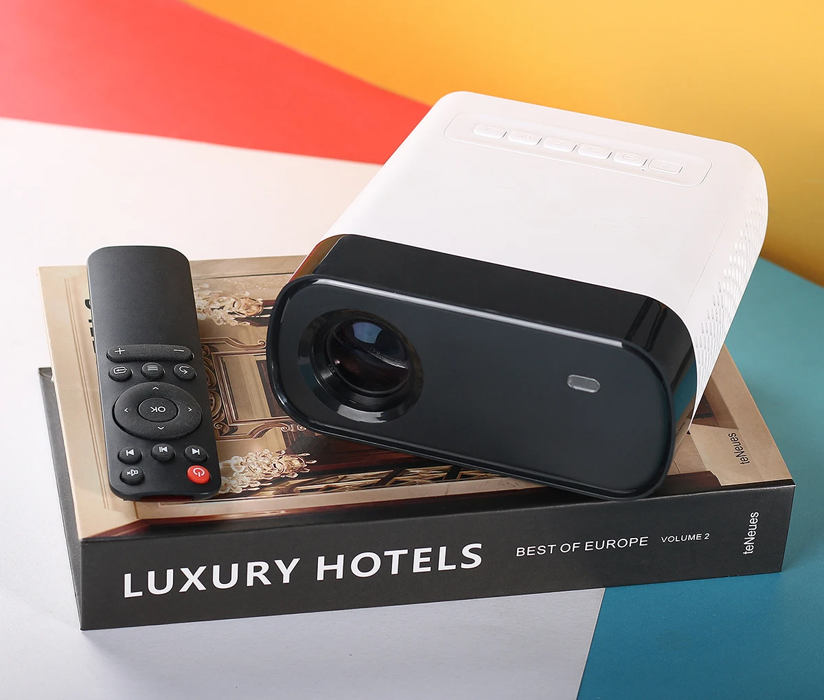 

New GX100 Projector 1080P HD Clear Projection 1800Lumens Mini Home Media Player Video Beamer Home Theater Multimedia Version