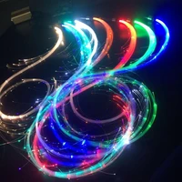 led fiber optic whip 360 degree multicolor luminous dance whip wedding hoilday party dating flash whip decor lighting gifts