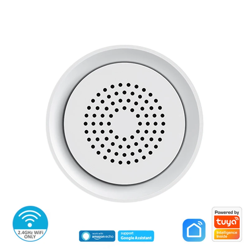 

Tuya Smart Life WiFi Siren Alarm Mini USB 100dB Alarm Siren Sensor Wireless Sound Light Alarm Home Security Alarm System