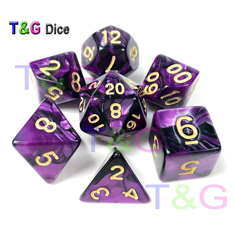 Переносные игральные кубики разных цветов двусторонний Набор кубиков для DnD RPG